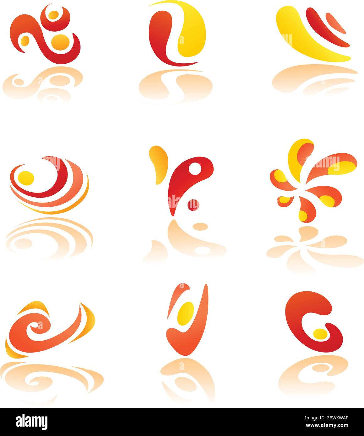 Abstract logo set Stock Vector Image & Art - Alamy