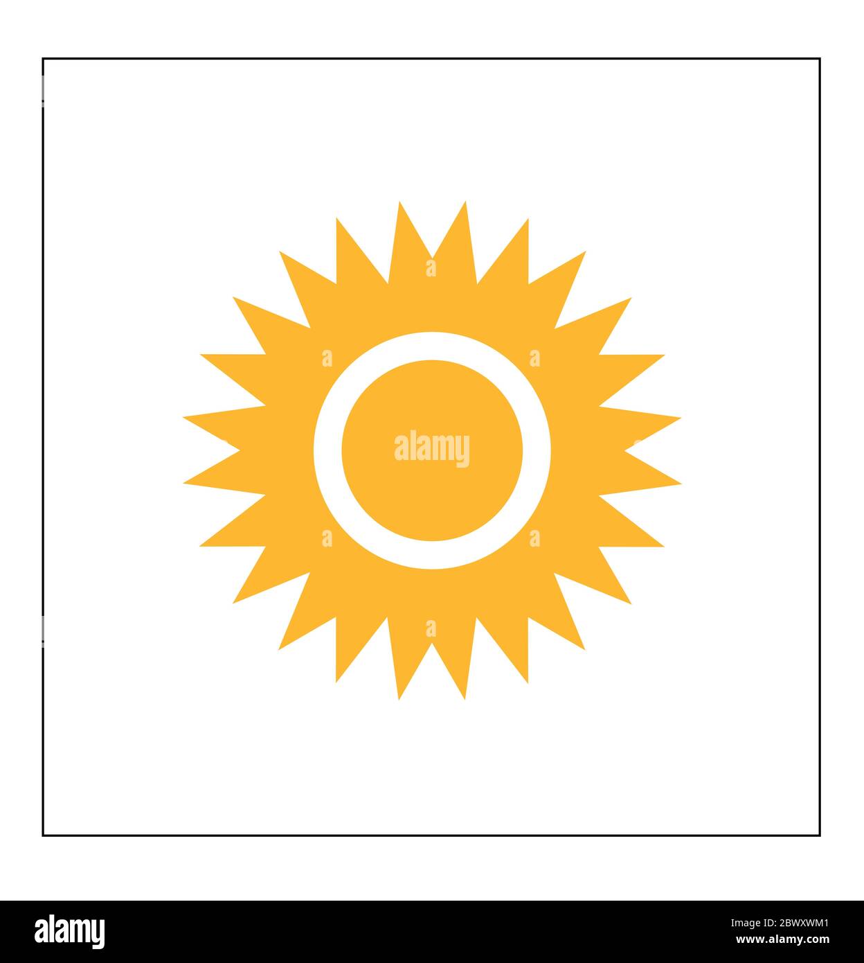 sun icon , flat vector eps10 Stock Vector