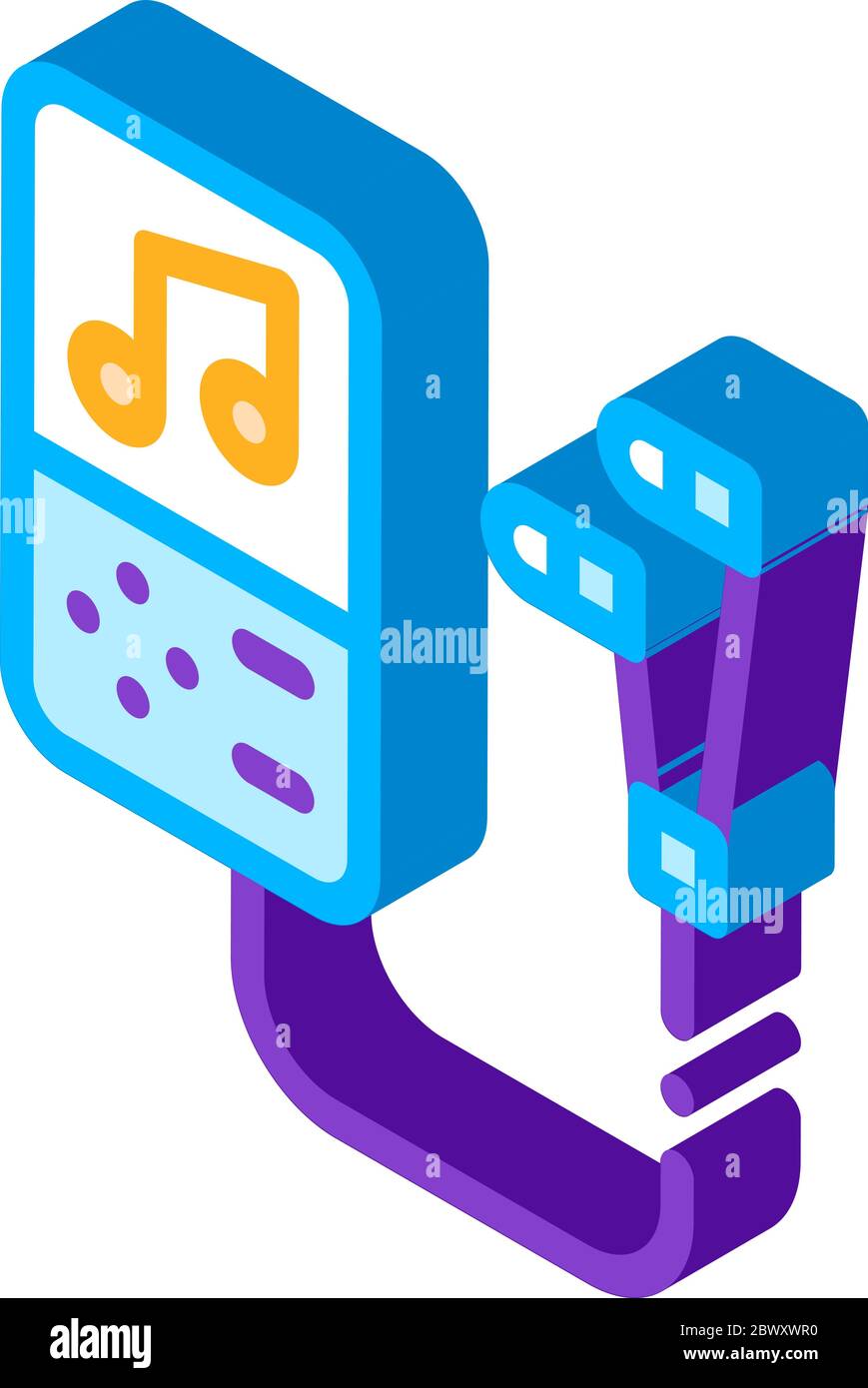 Portable Record Player With Headphones Vector Stock Vector