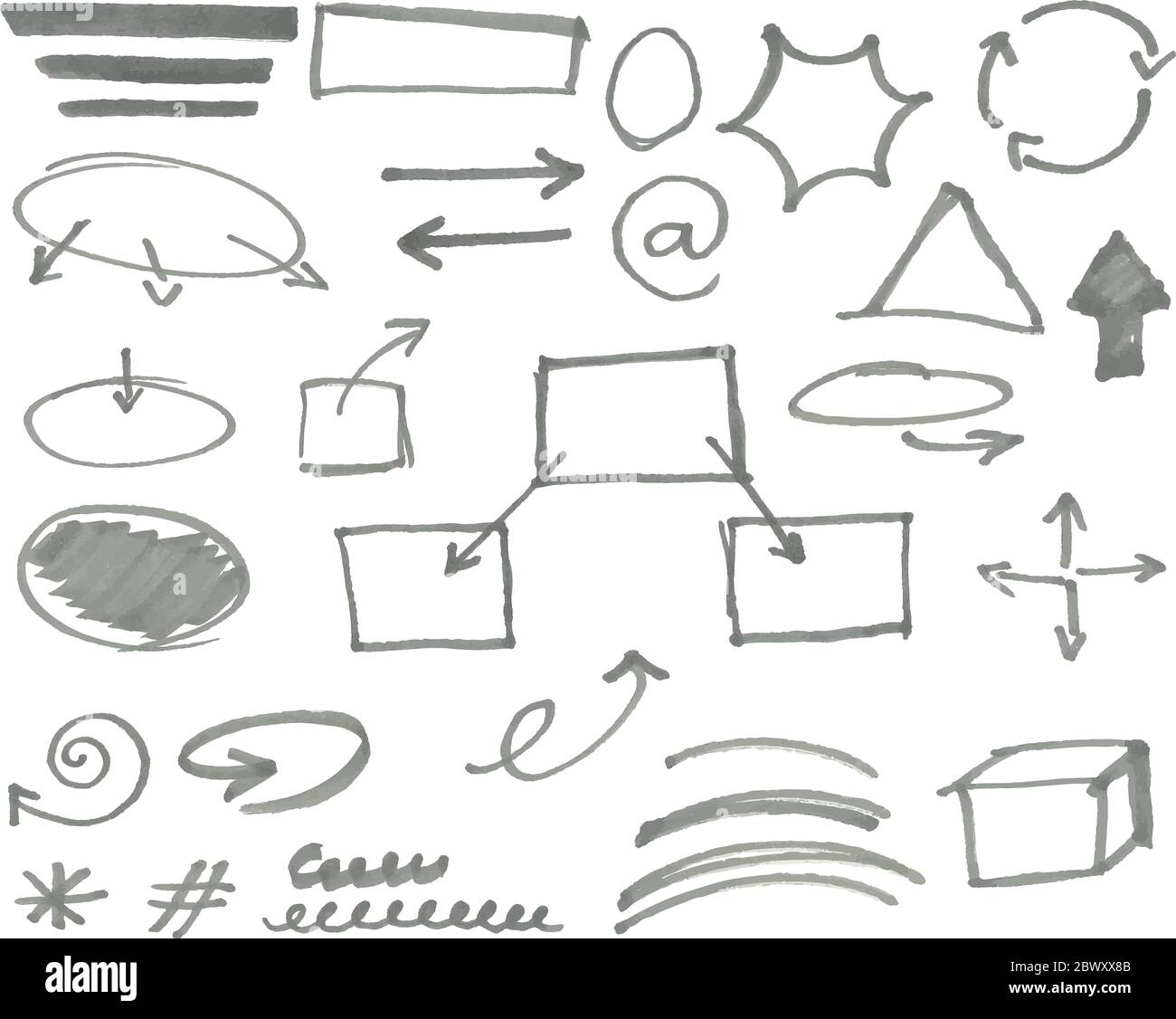 Vector marker elements vol. 2 Stock Vector