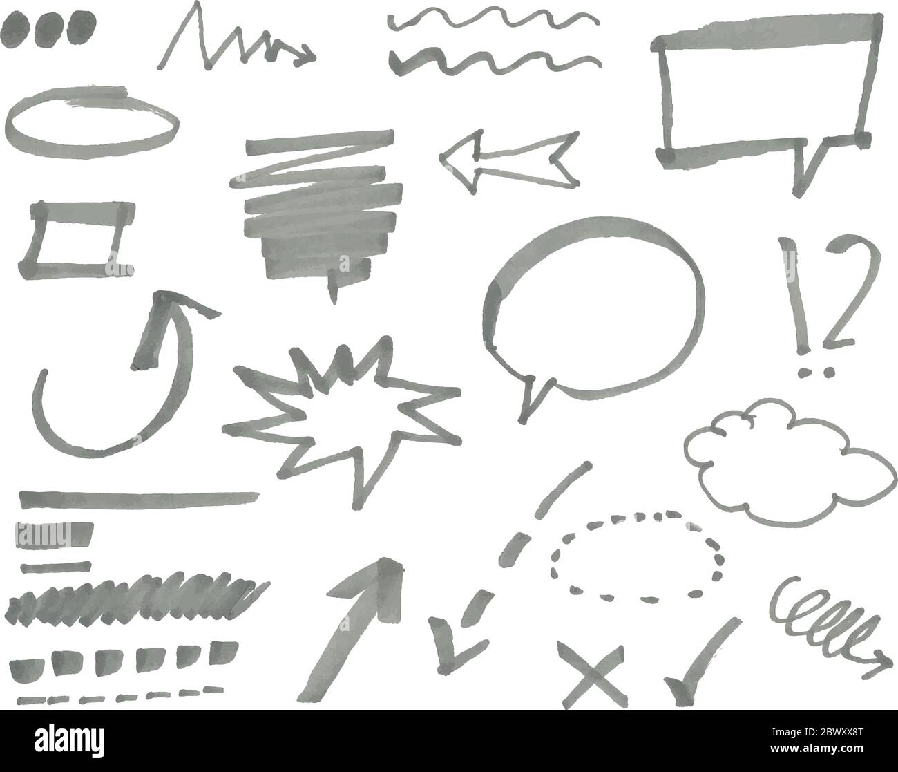 Vector marker elements vol. 1 Stock Vector
