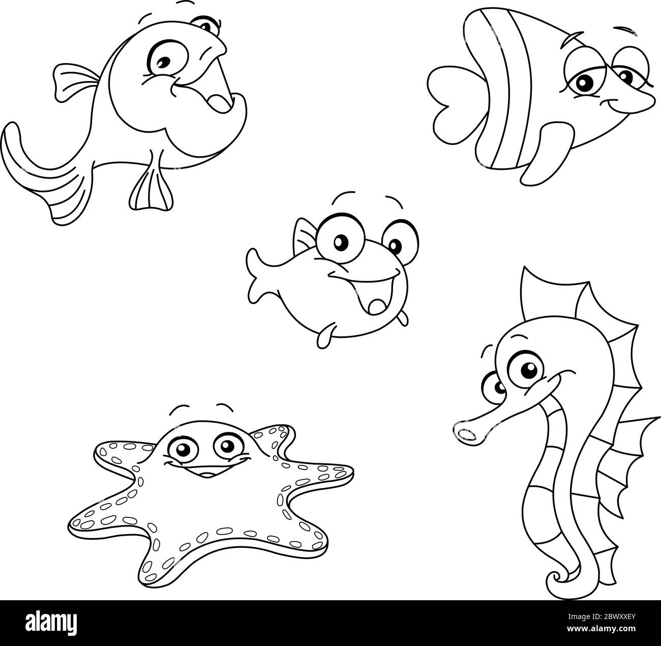 Sea creatures drawing Stock Vector Images - Alamy Sea creatures drawing Stock Vector Images - Alamy