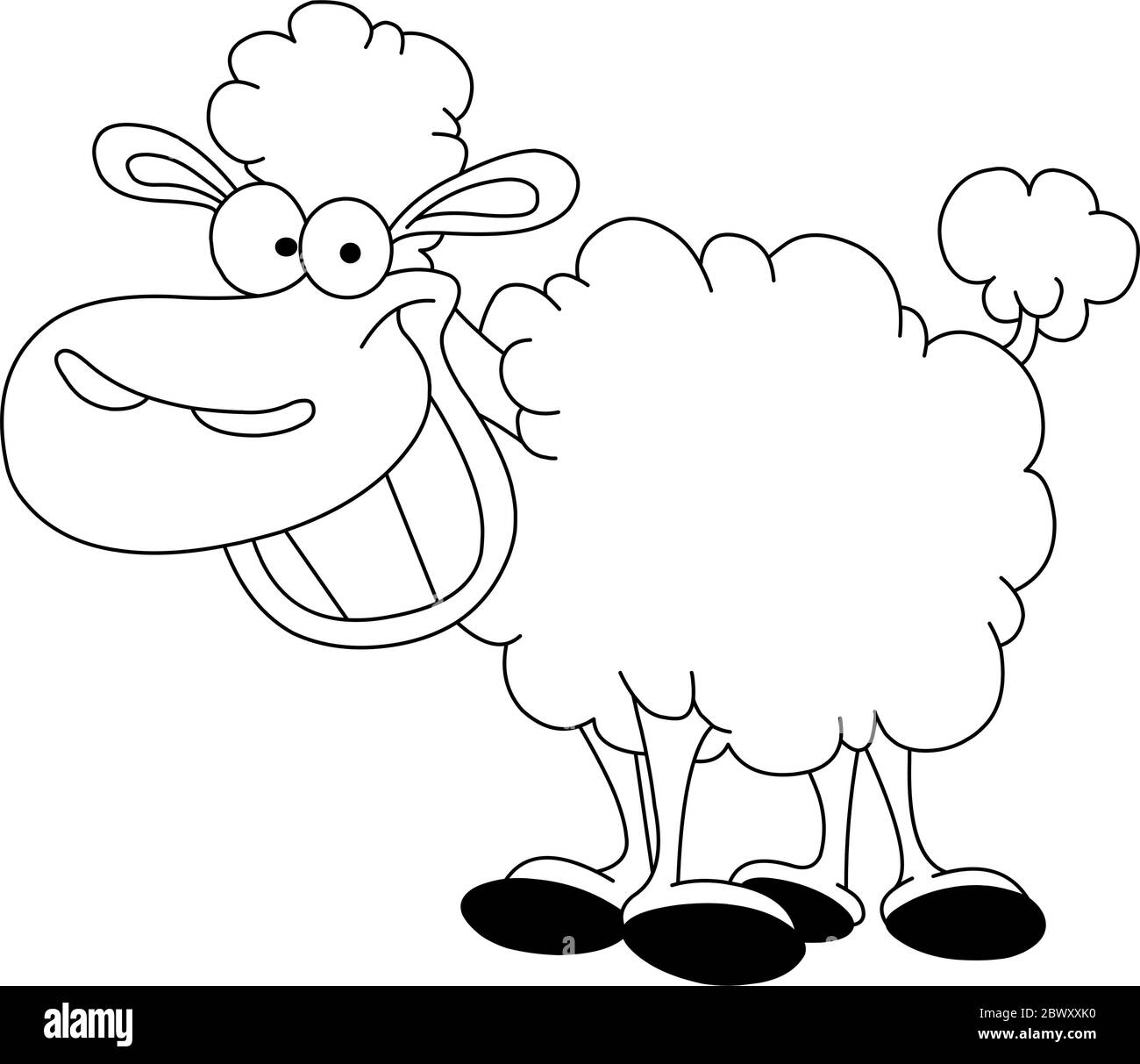 Outlined sheep Stock Vector