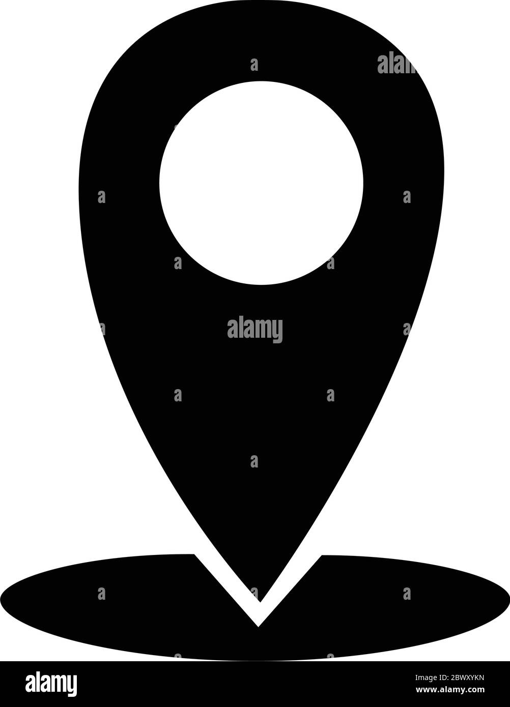 Map pin icon flat vector isolated on white Stock Vector Image & Art - Alamy