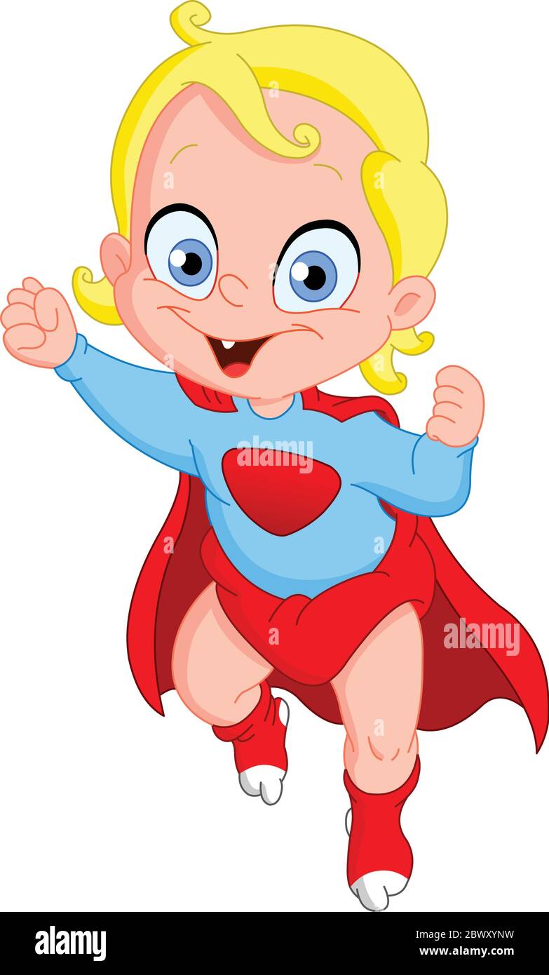 Baby Super hero flying Stock Vector Image & Art - Alamy