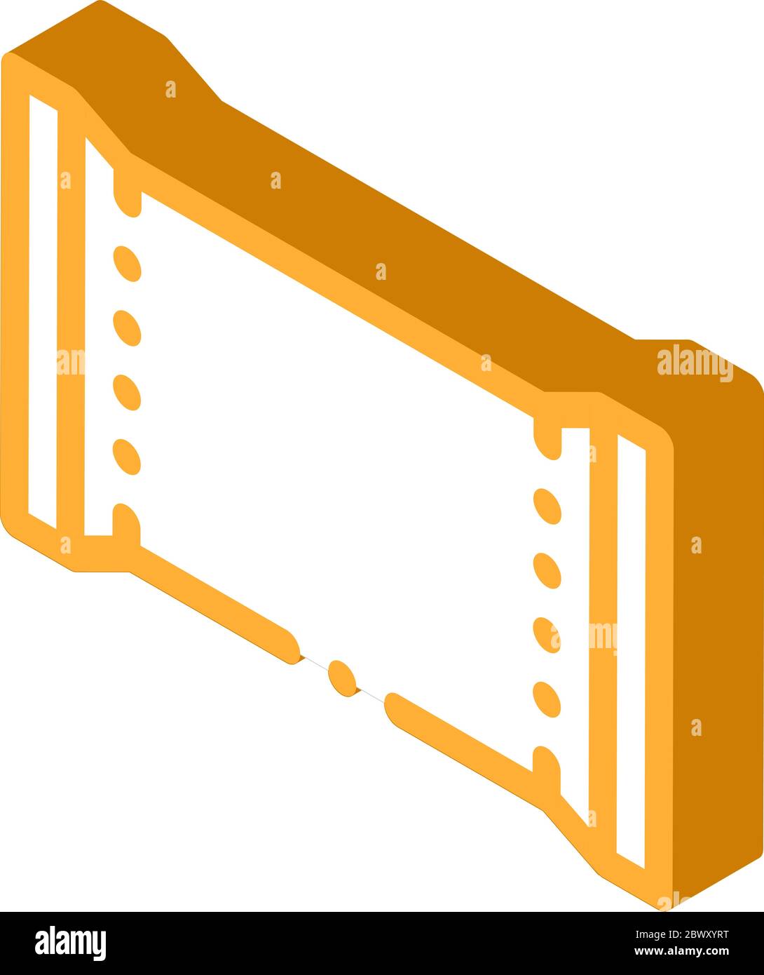 Blank Polymer Packaging Chocolate Bar isometric icon Stock Vector