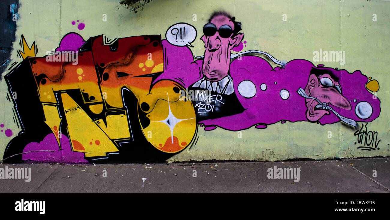 graffiti street art, leicester uk, unknown artist Stock Photo Alamy
