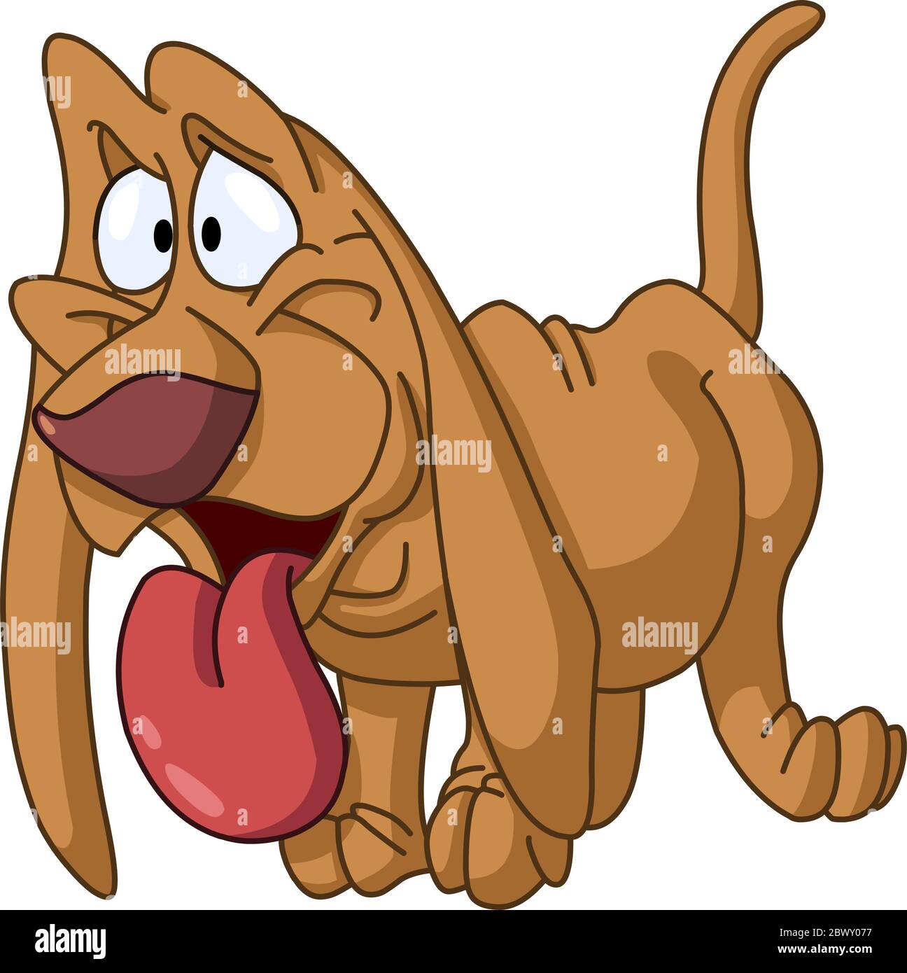 Happy cartoon dog tongue out hi-res stock photography and images - Alamy