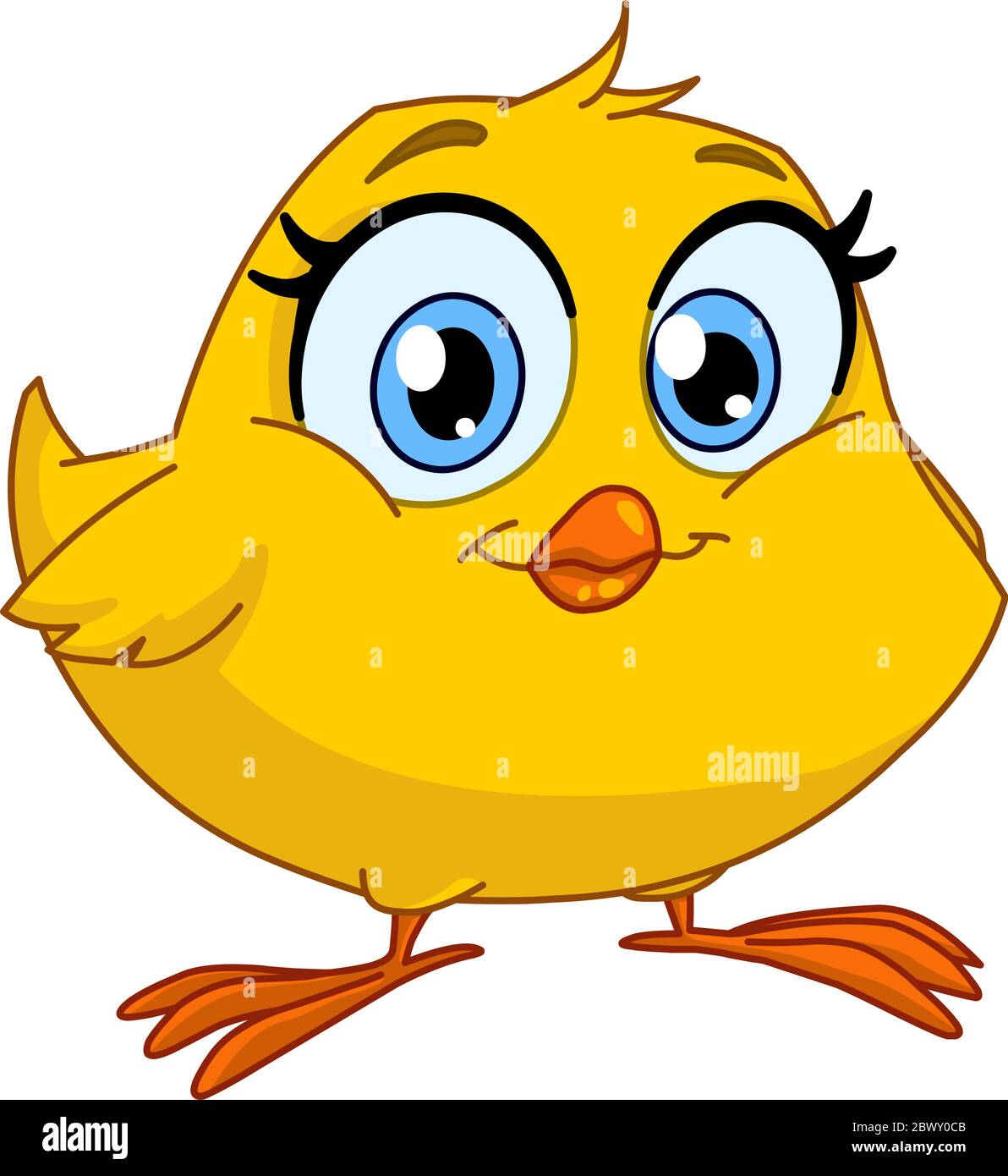 Cute smiling chick Stock Vector