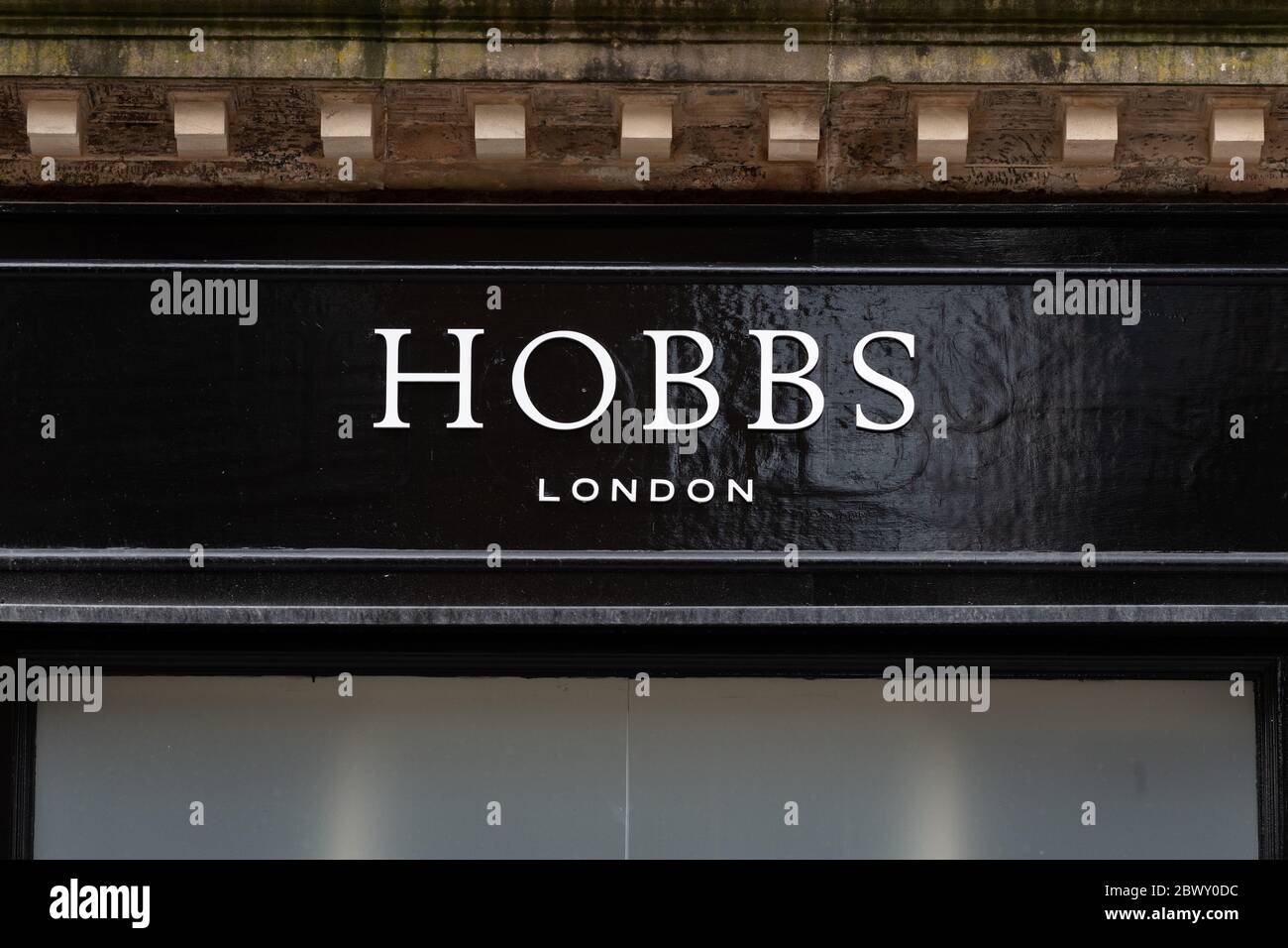 Hobbs store and logo, Glasgow, Scotland, UK Stock Photo