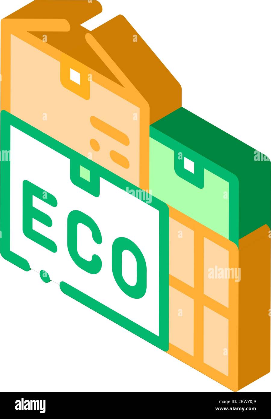 Eco Recycle Material Container Packaging Vector Stock Vector