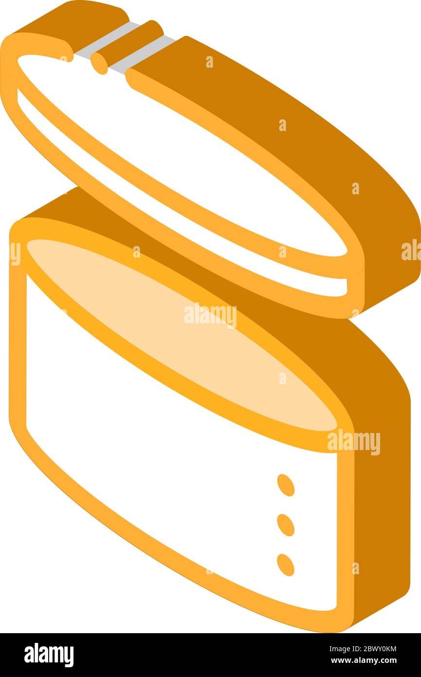 Cake Hat Round Carton Package Packaging Vector Stock Vector