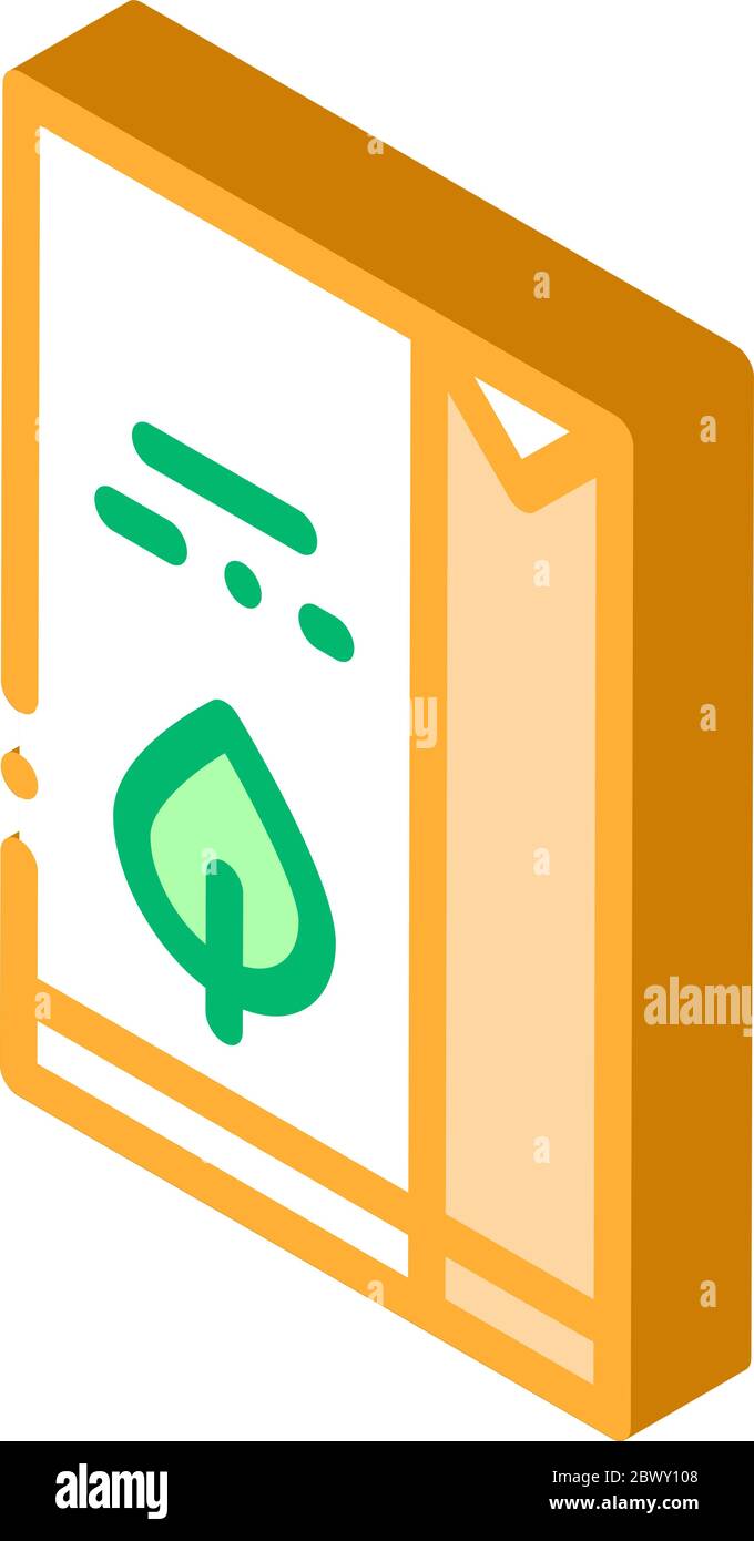 Flour Milk Juice Package Packaging isometric icon Stock Vector