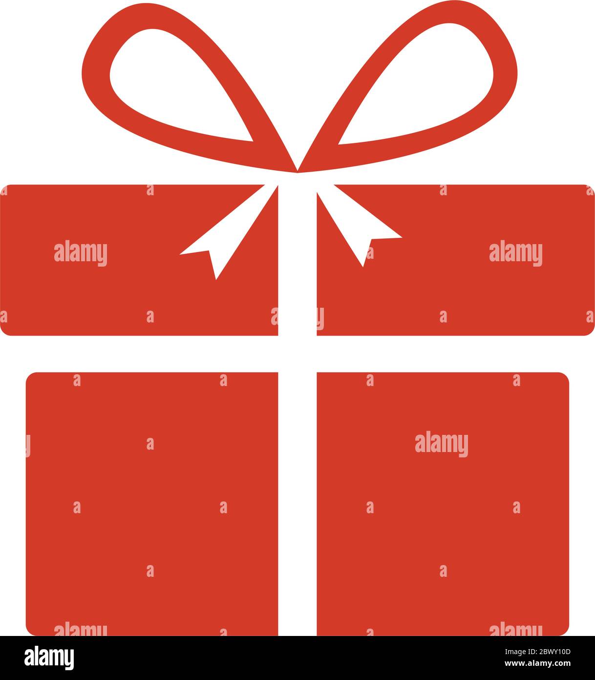 Present icon vector gift box isolated on white Stock Vector