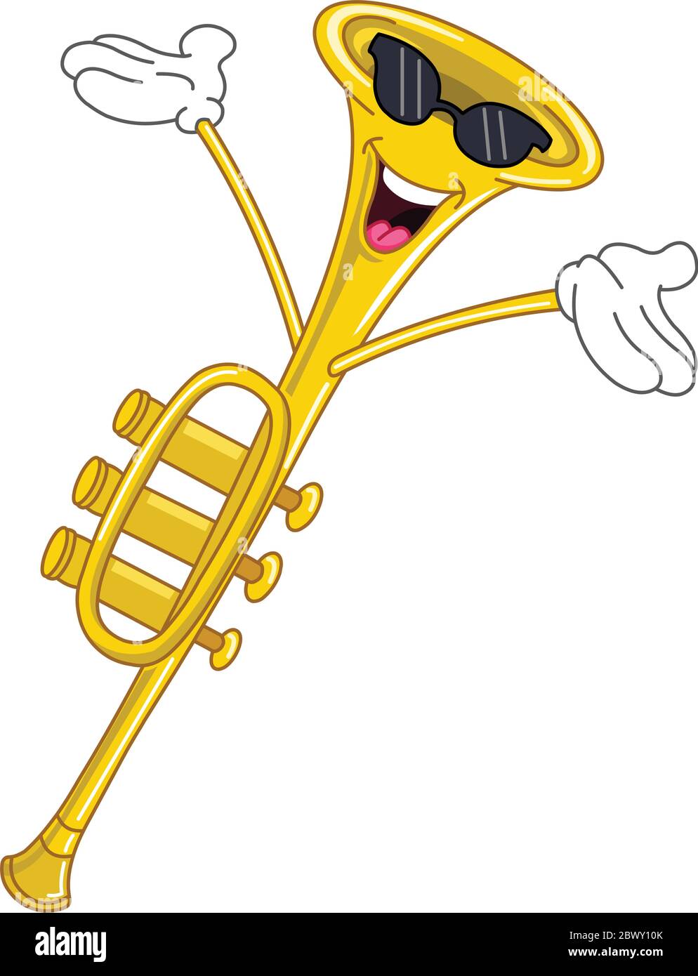 Trumpet cartoon Stock Vector