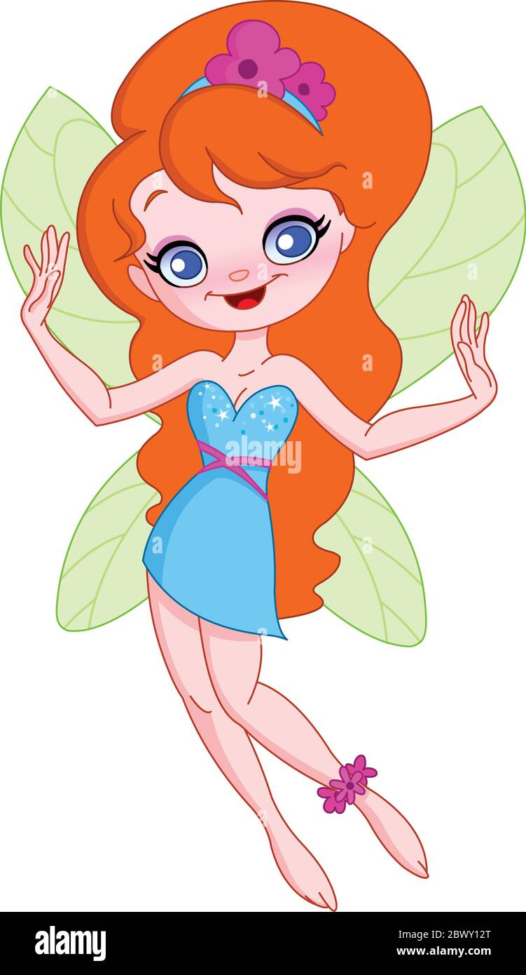 Cheerful young fairy Stock Vector