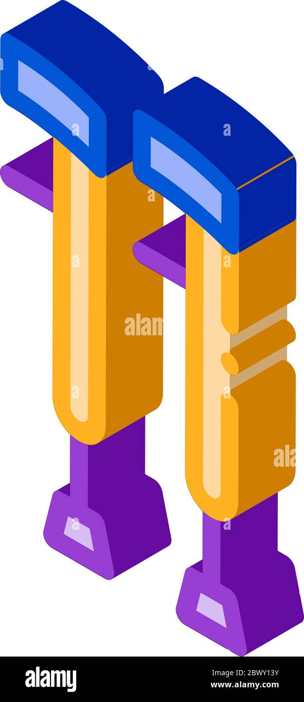 Orthopedic Crutch Medical Equipment isometric icon Stock Vector Image ...