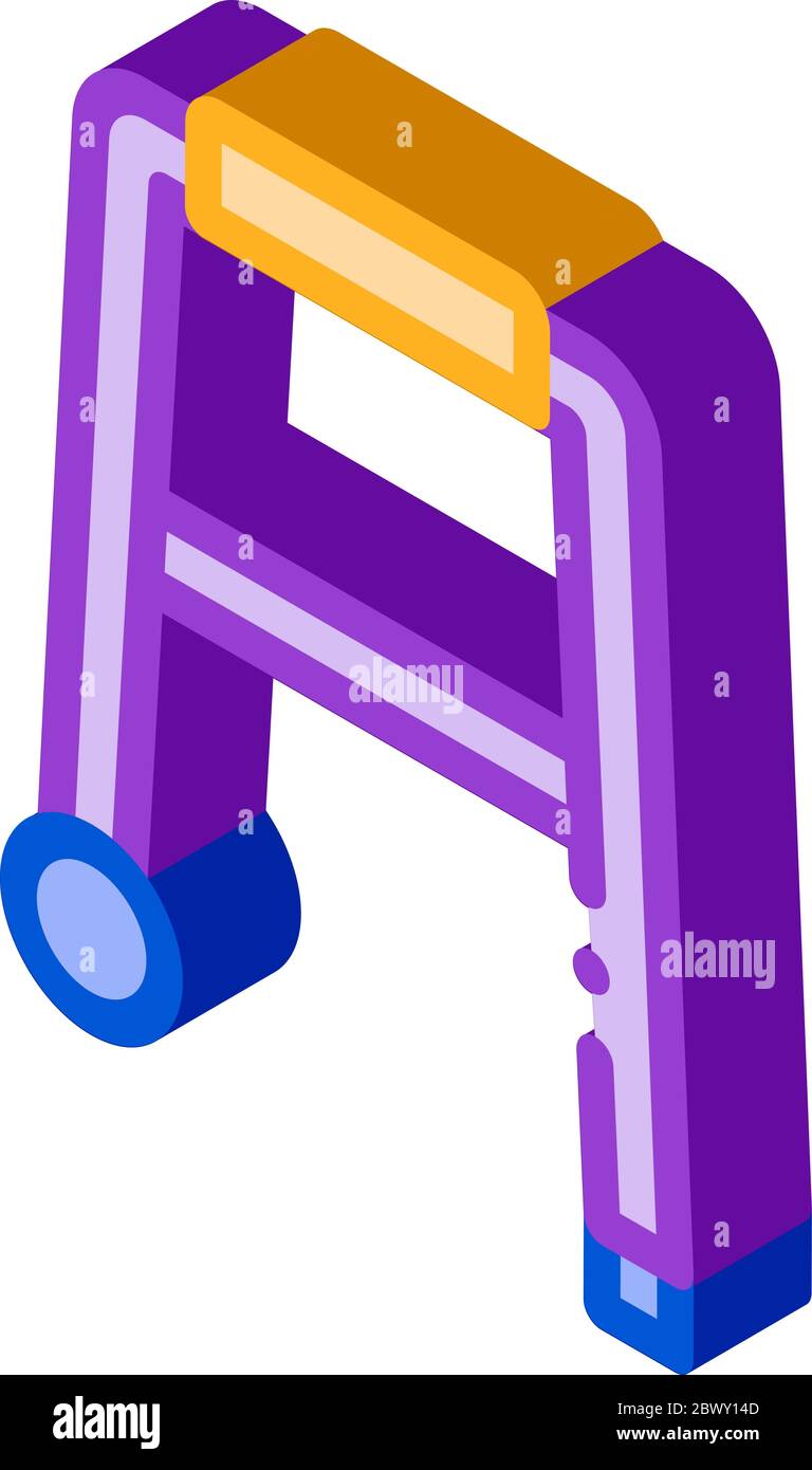 Walker Orthopedic Equipment With Rollers Vector Stock Vector