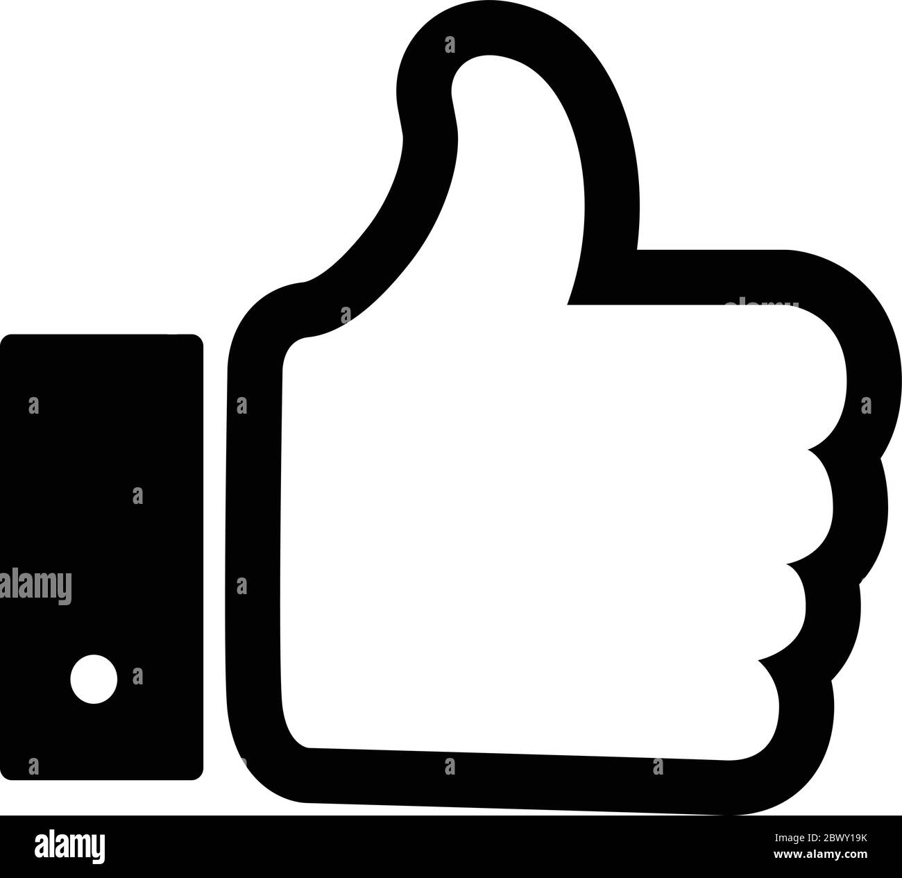 Like line icon vector illustration isolated on white Stock Vector Image ...