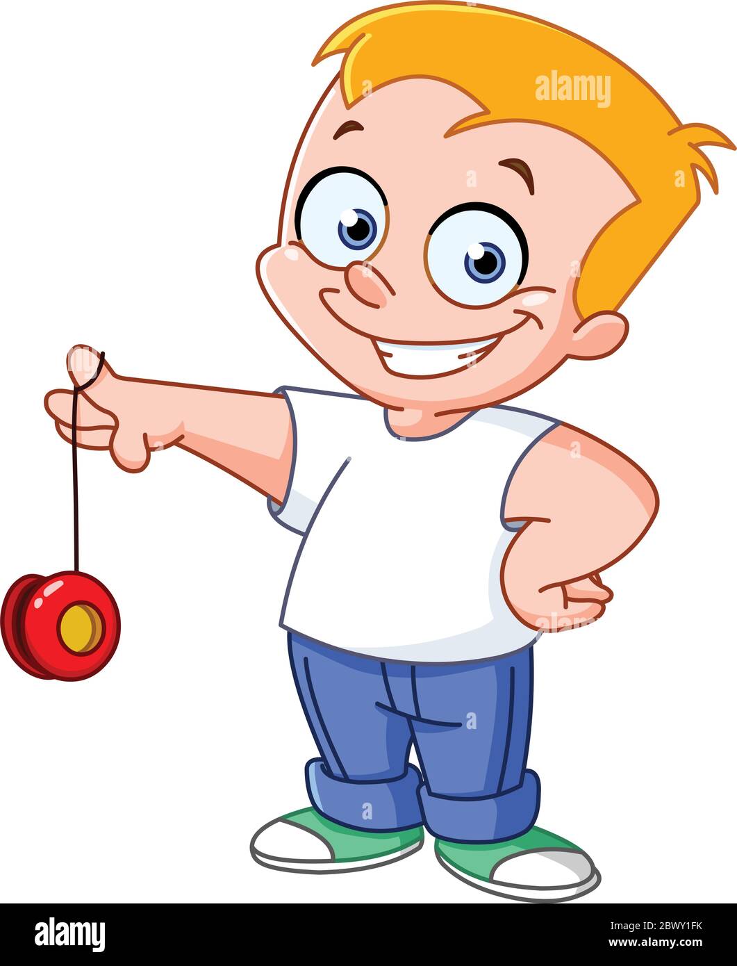 Kid playing with a yo-yo Stock Vector Image & Art - Alamy