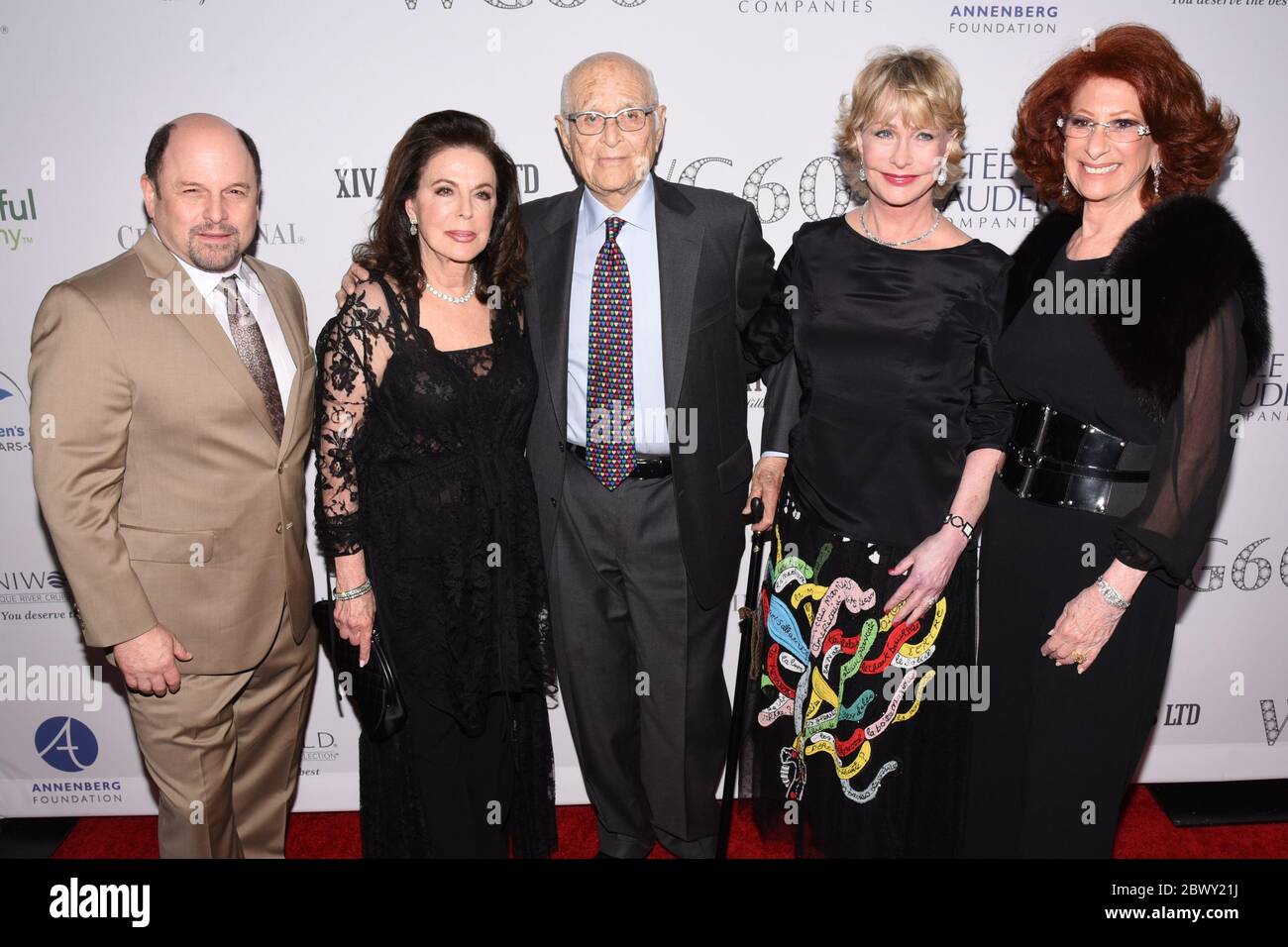 May 3, 2018, Beverly Hills, California, USA: Actor Jason Alexander, TV writer Norman Lear, film producer Lyn Lear & Women's Guild President Gina Furth attends the Womenâ€™s Guild Cedars-Sinai 60th Anniversary Diamond Jubilee Gala at the Beverly Hilton on May 3, 2018 in Beverly Hills, California. (Credit Image: © Billy Bennight/ZUMA Wire) Stock Photo
