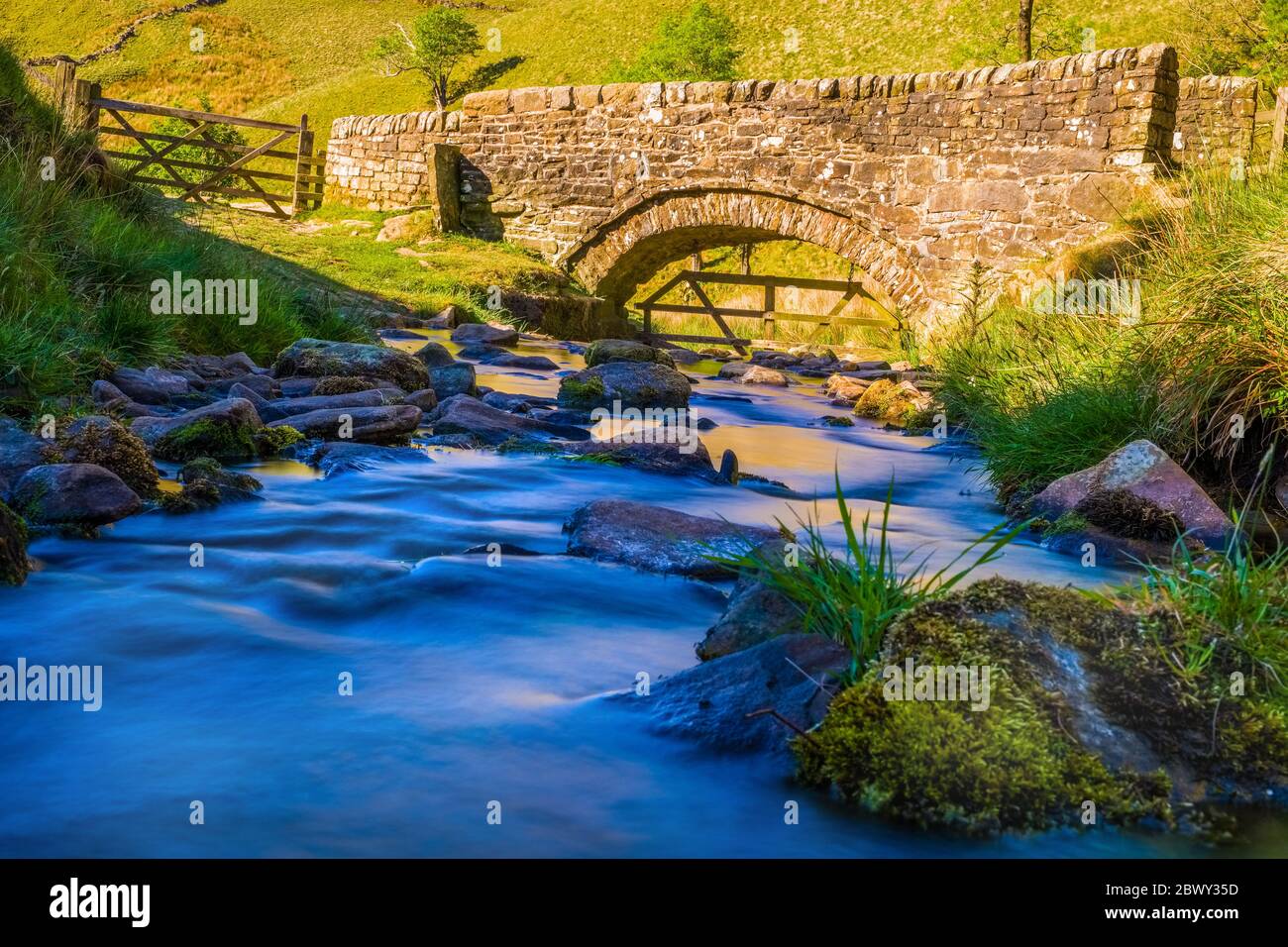 Packhorse bridge on The Jacob's Ladder path from Edale onto Kinder