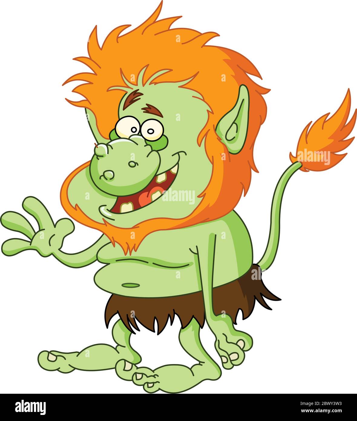 Green troll Stock Vector