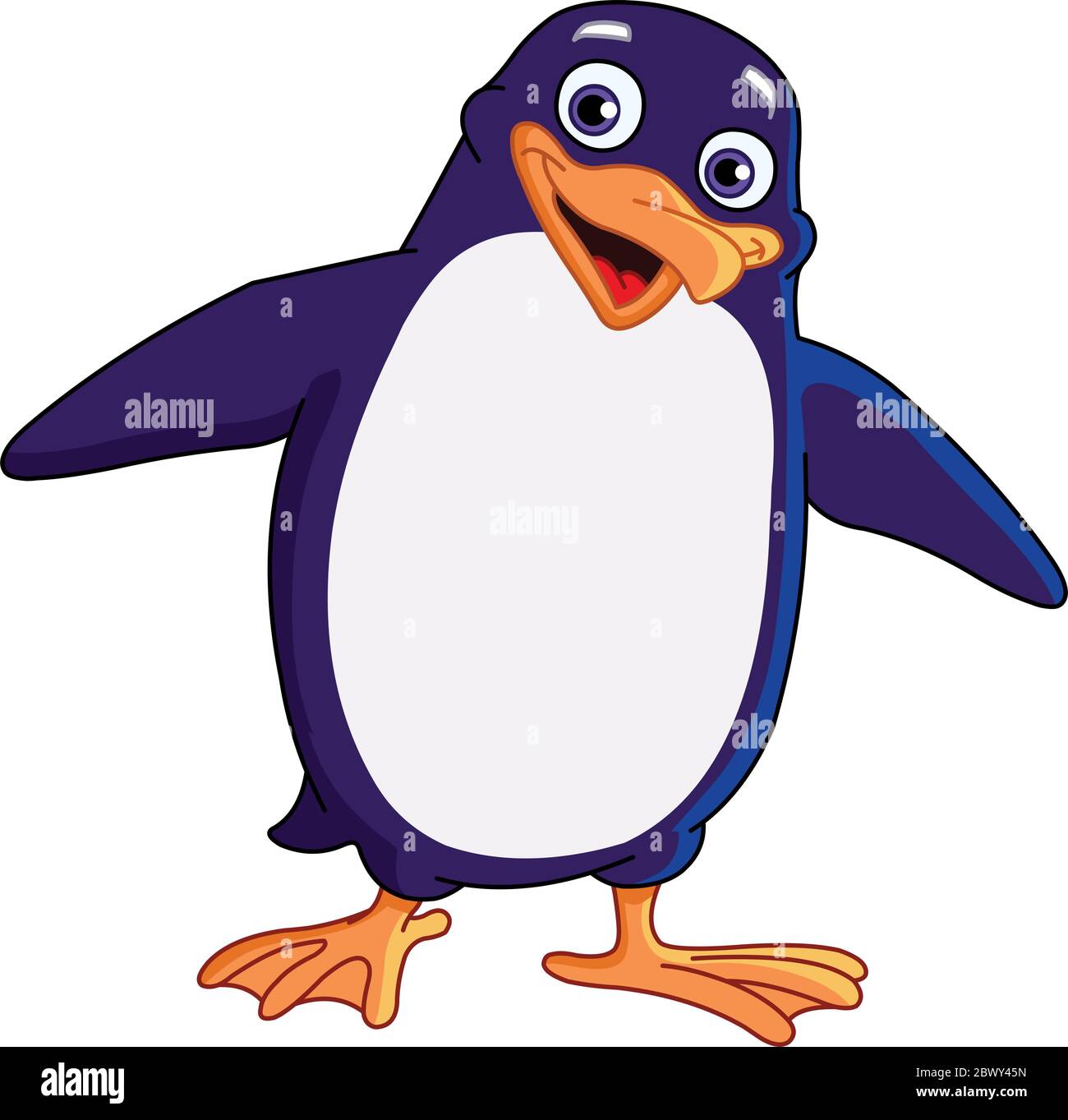 Cheerful penguin Stock Vector