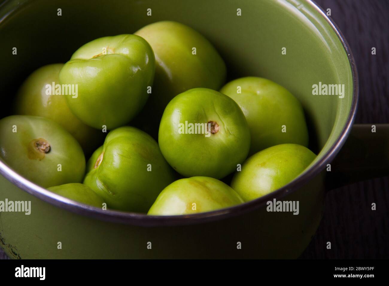 Fresh green tomatillo Stock Photo