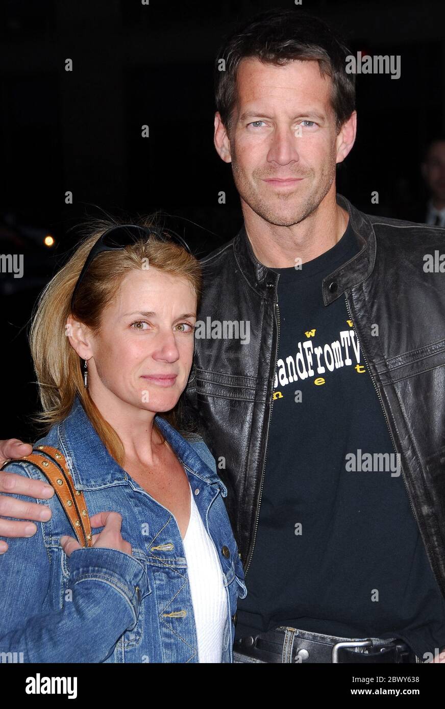 Red carpet retro james denton and wife erin obrien hi-res stock ...