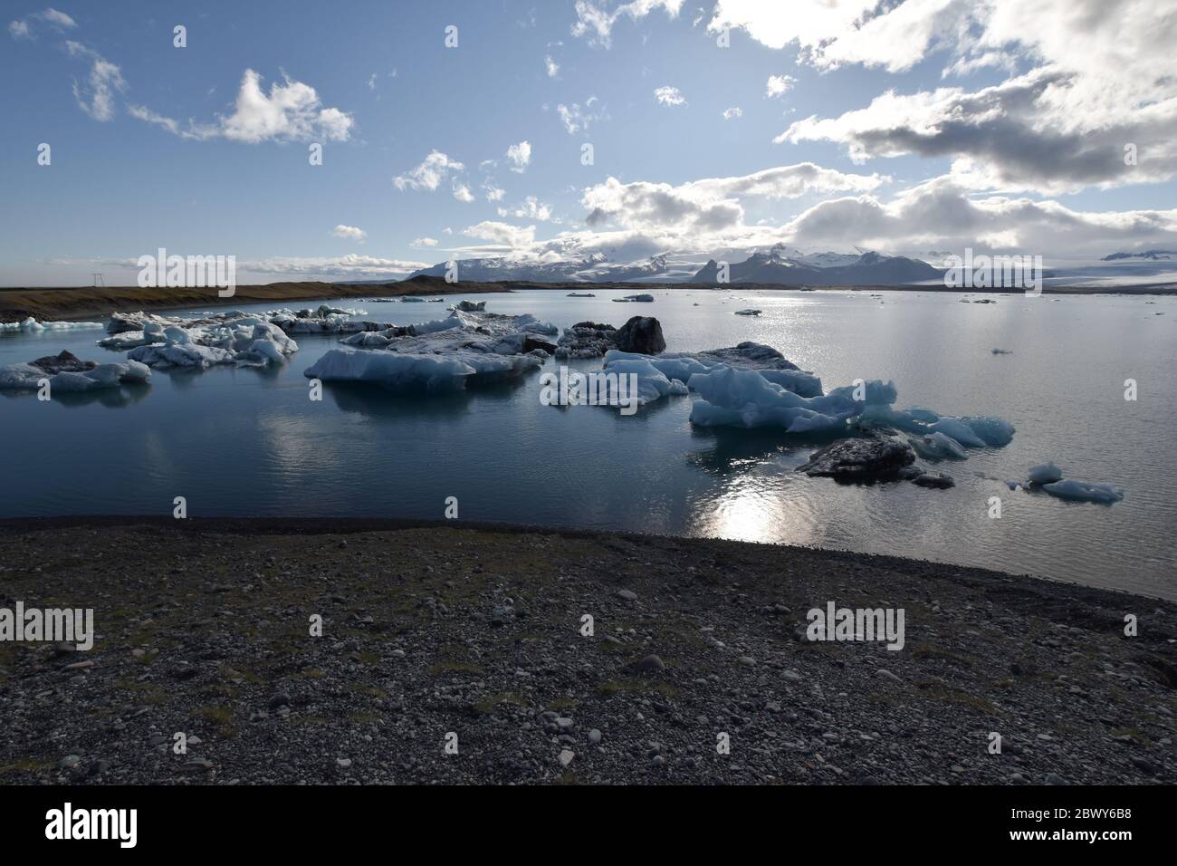 Beauty of Southeast Iceland. Travel around the island. Road trip. Stock Photo