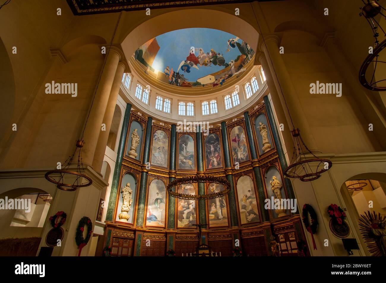 The interior of the Metropolitan Cathedral of the Holy Savior in the ...