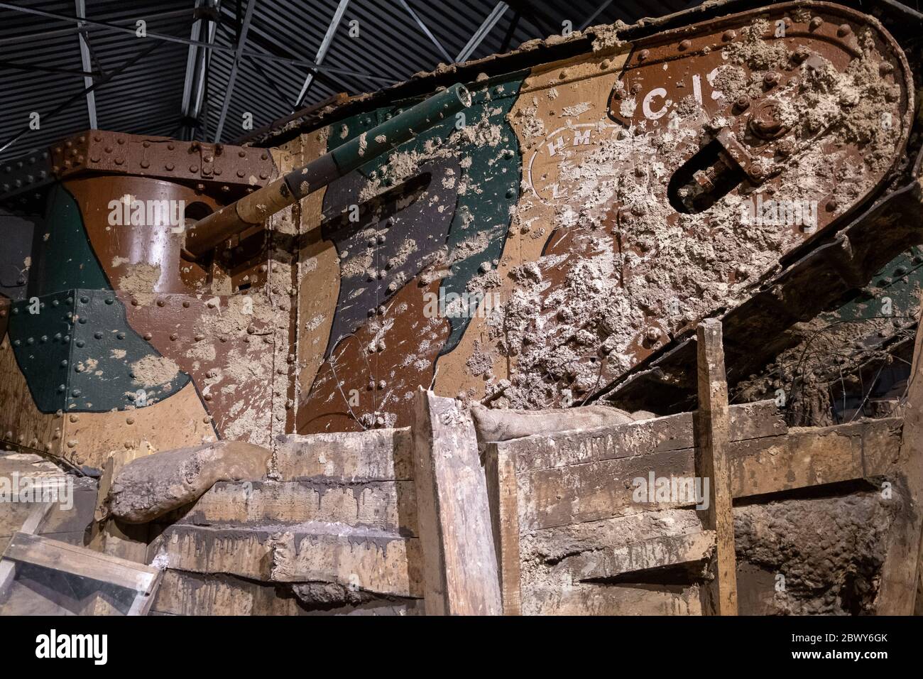 Bovington Dorset United Kingdom February 9th 2020 A World War One Tank Bovington Dorset United Kingdom February 9th 2020 A World War One Tank