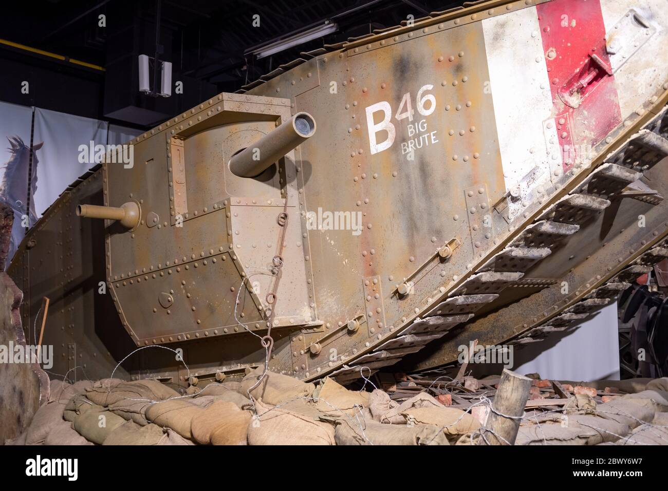 Bovington Dorset United Kingdom February 9th 2020 A World War One Tank Bovington Dorset United Kingdom February 9th 2020 A World War One Tank