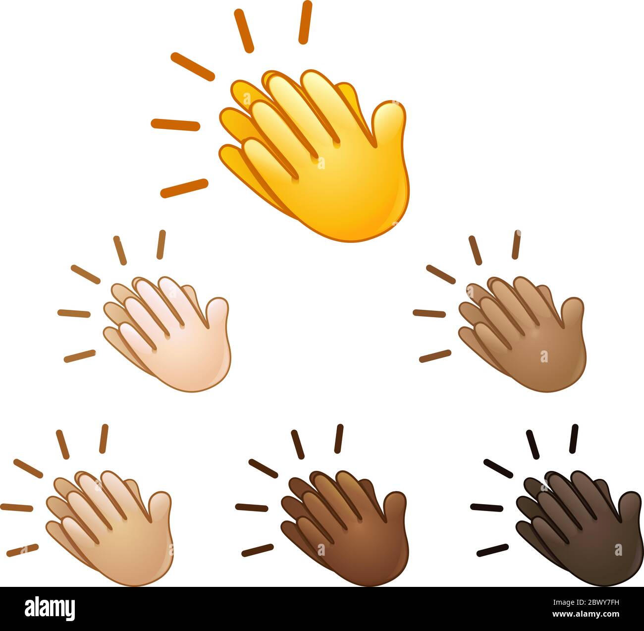 Hand Gesture Emojis Icons Collection Handshake Biceps Applause