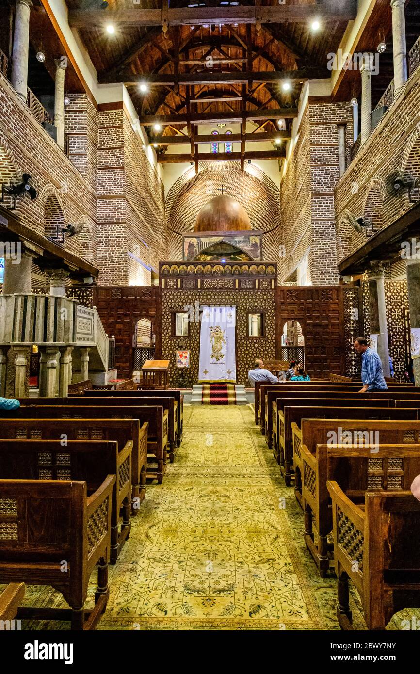 Saints Sergius and Bacchus Church is believed to have been built on the spot where the Holy Family rested at the end of their journey into Egypt Stock Photo