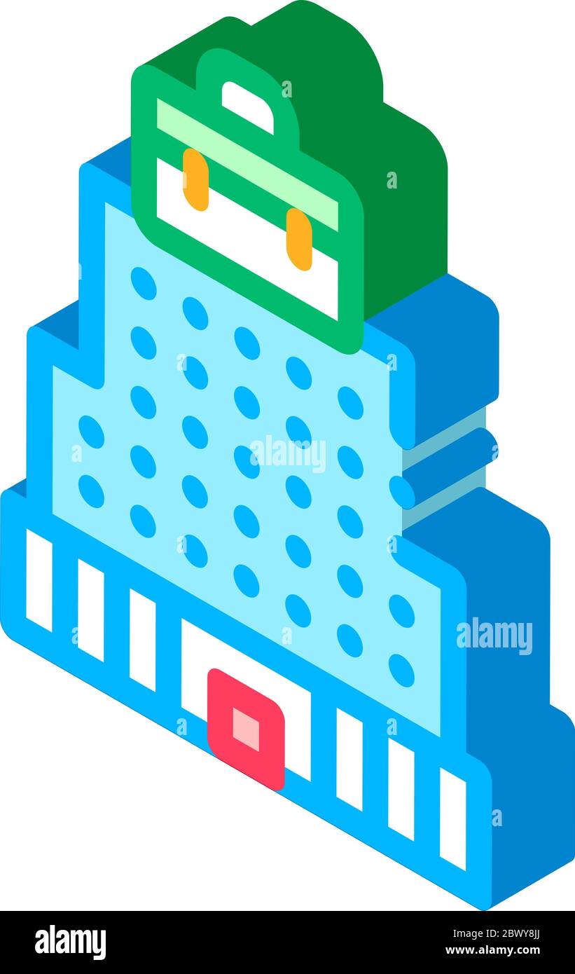 Building Skyscraper Business Center isometric icon Stock Vector Image ...