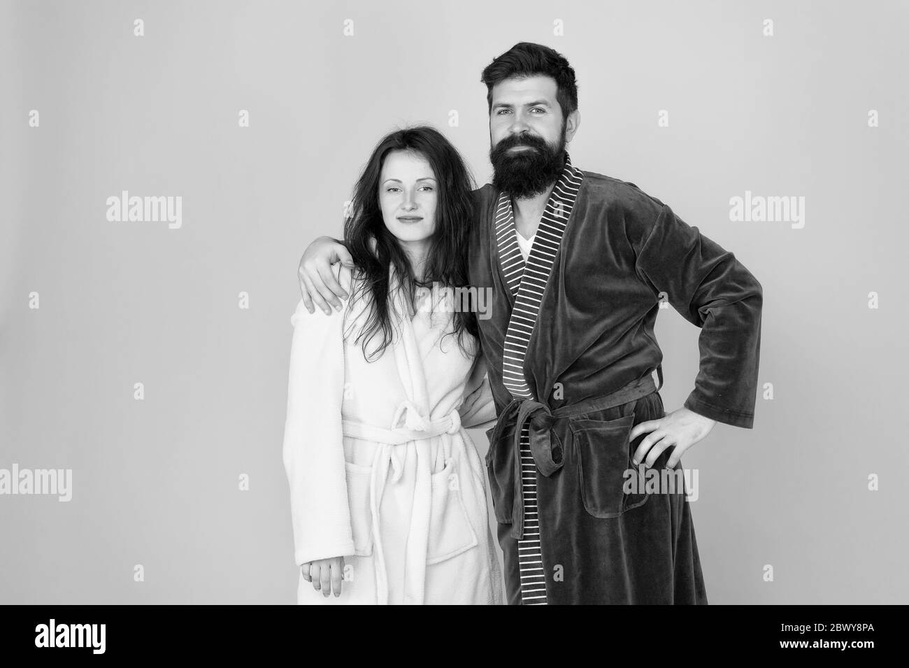 Enjoying spending time together. married couple morning routine. couple ...