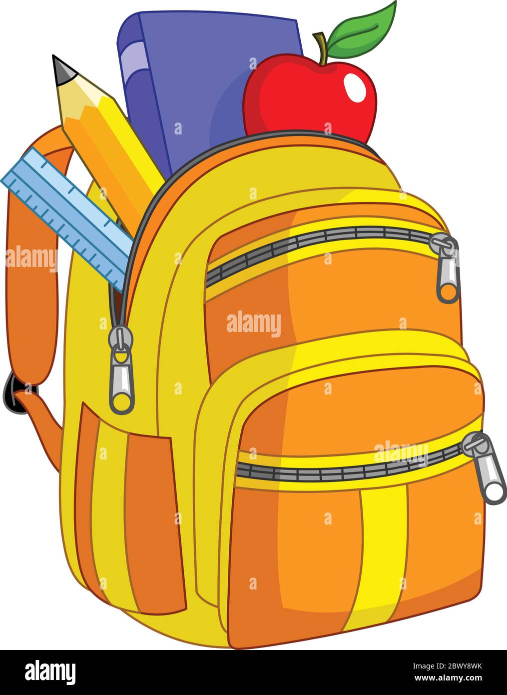 School backpack Stock Vector
