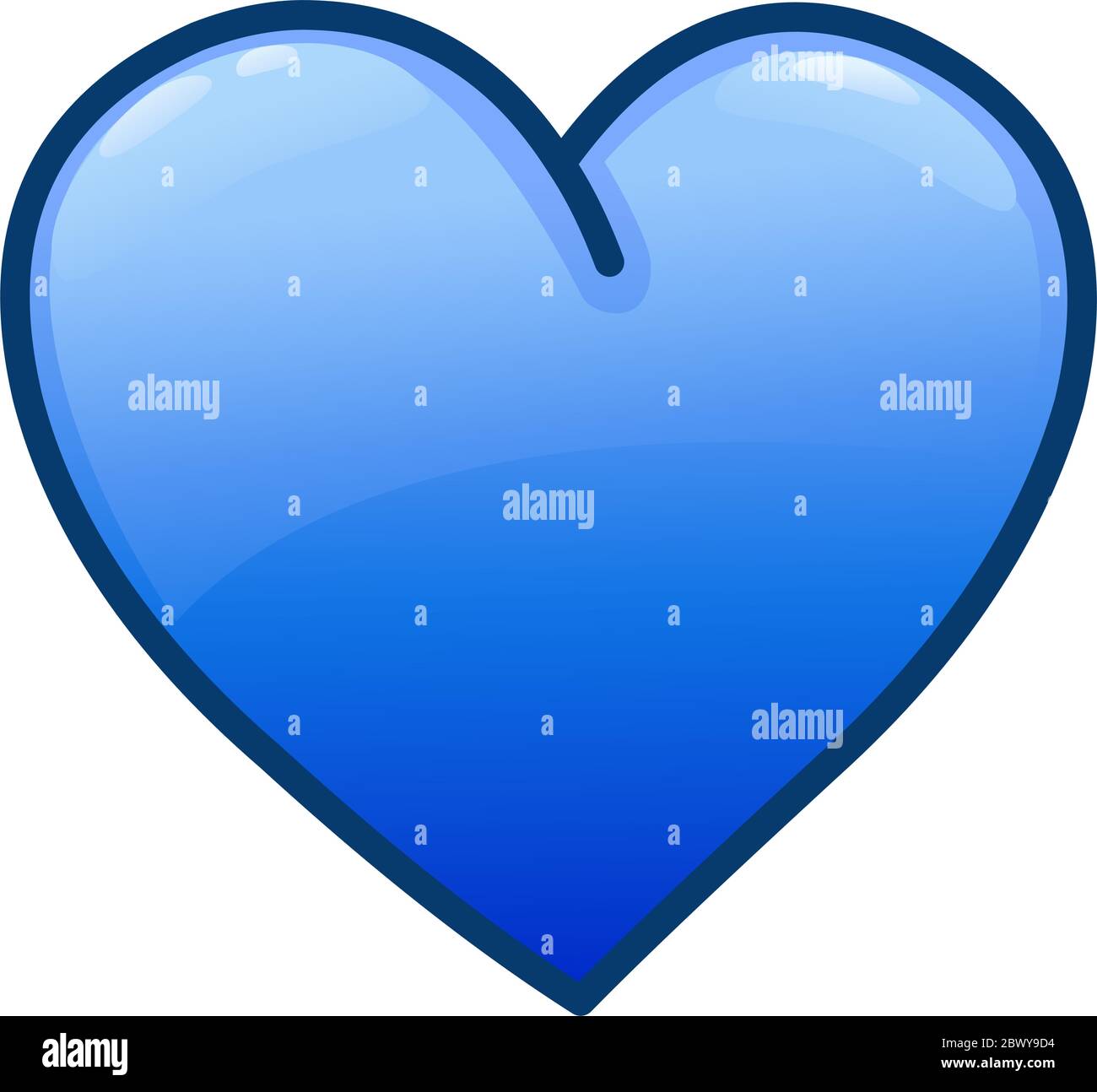 Blue heart icon Stock Vector