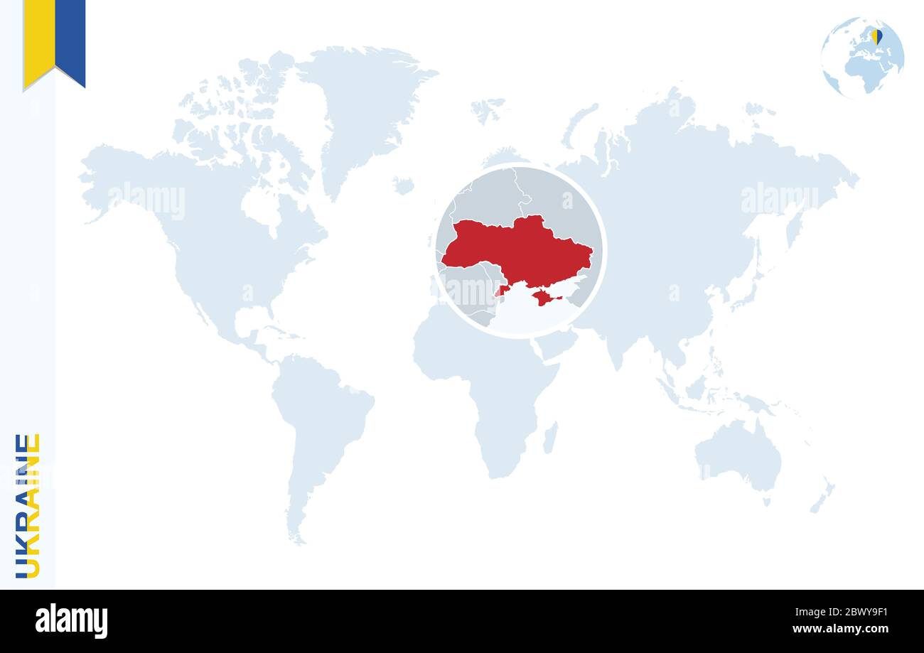 Ukraine on world map