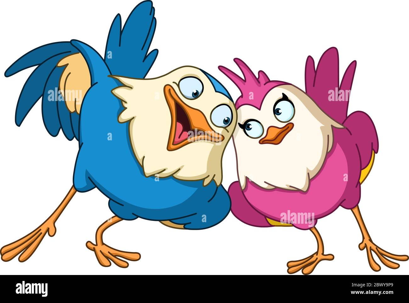 Couple of loving birds Stock Vector