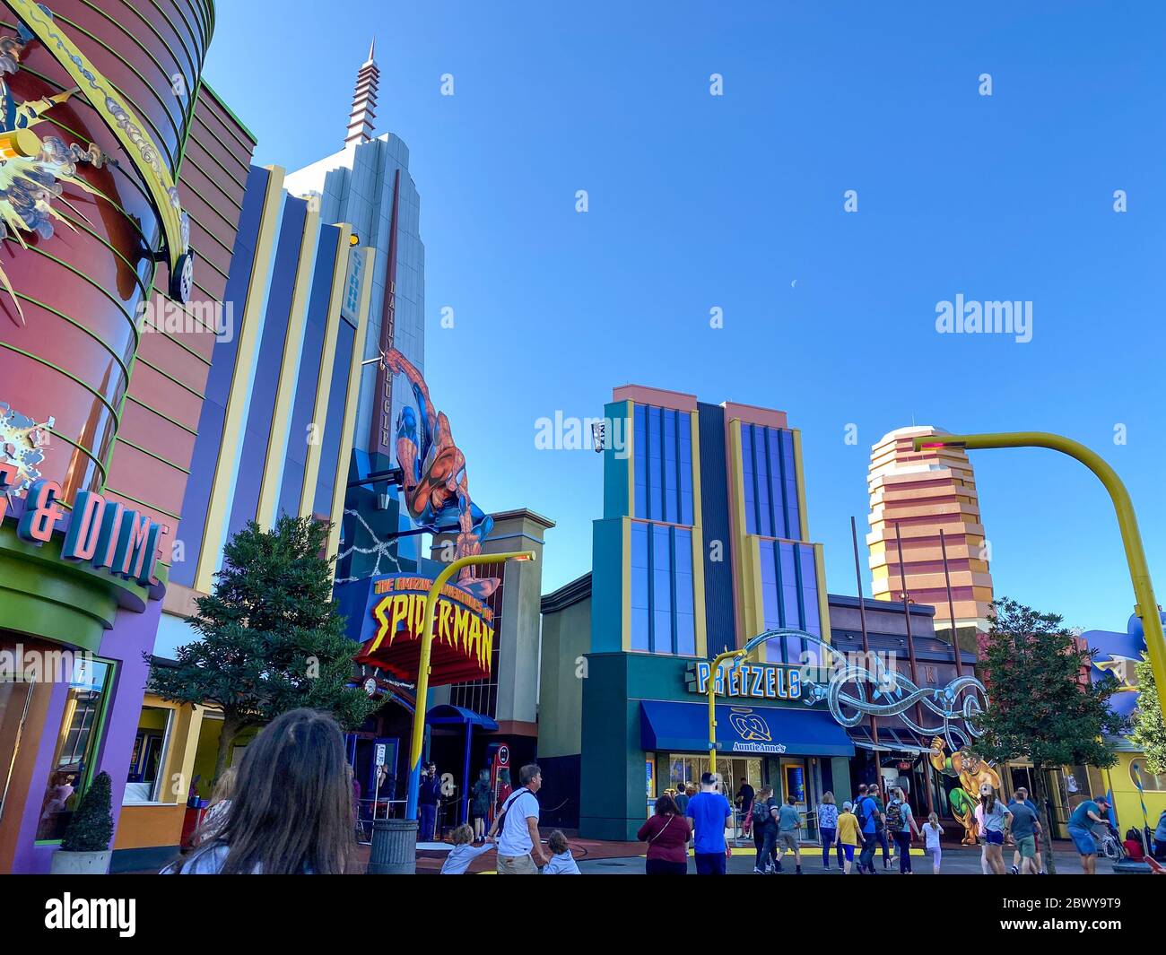 Orlando,FL/USA2/16/20 The sidewalk in front of the Marvel area at