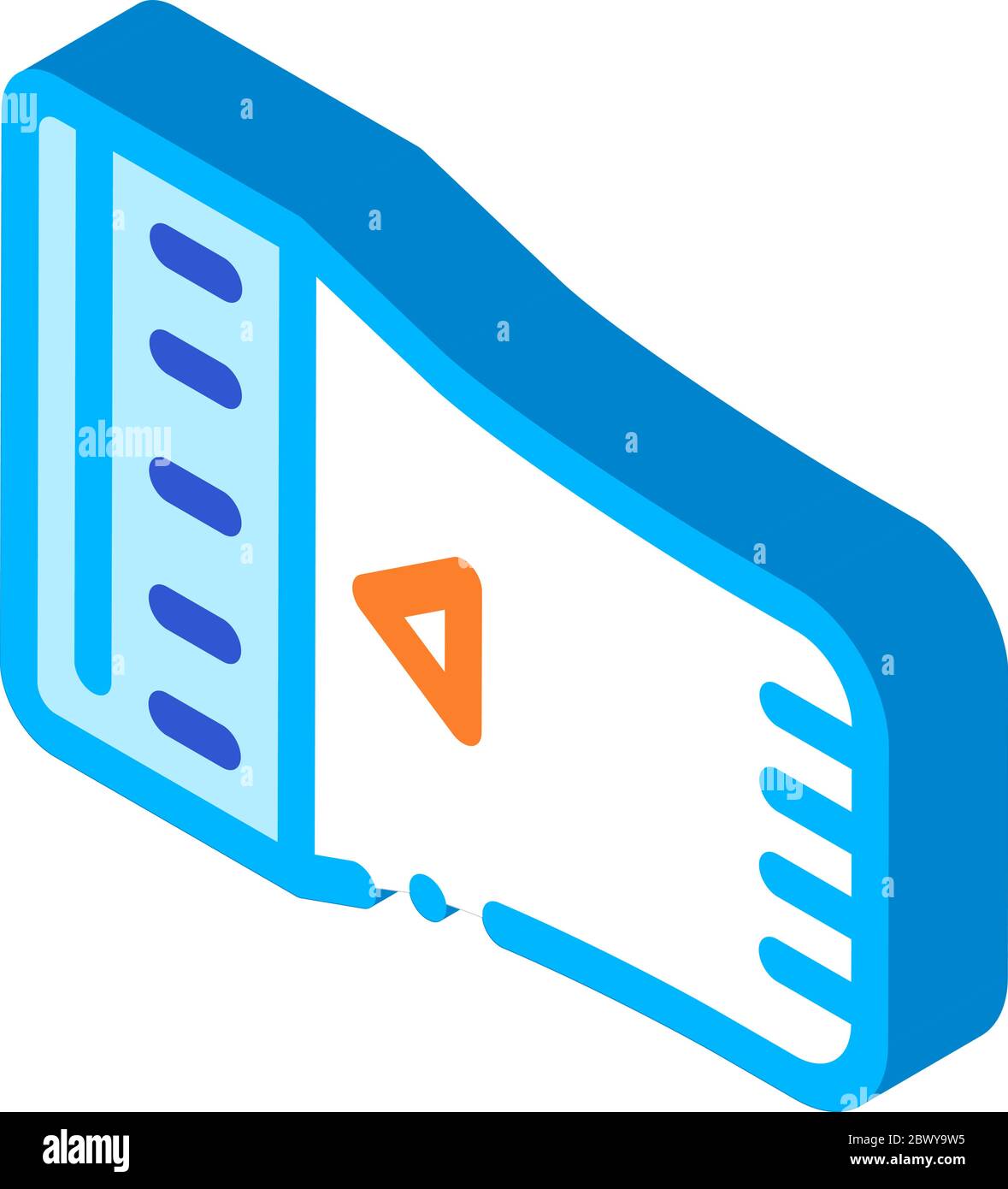 Temperature Regulator Radiator Detail isometric icon Stock Vector