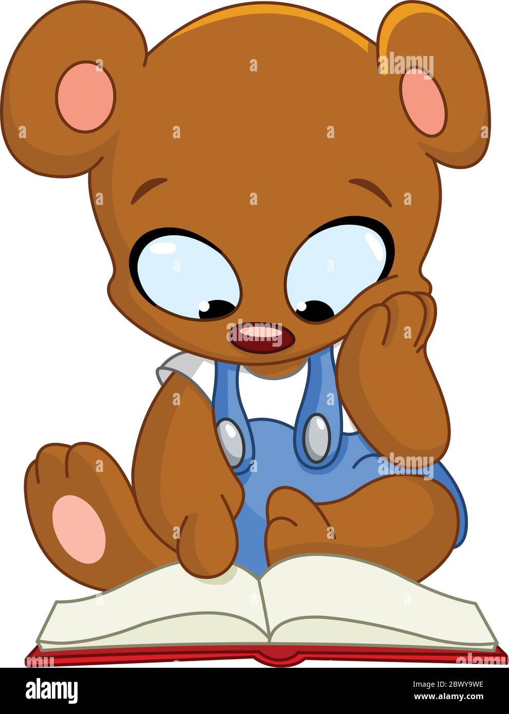 Teddy bear reading a book Stock Vector Images Alamy