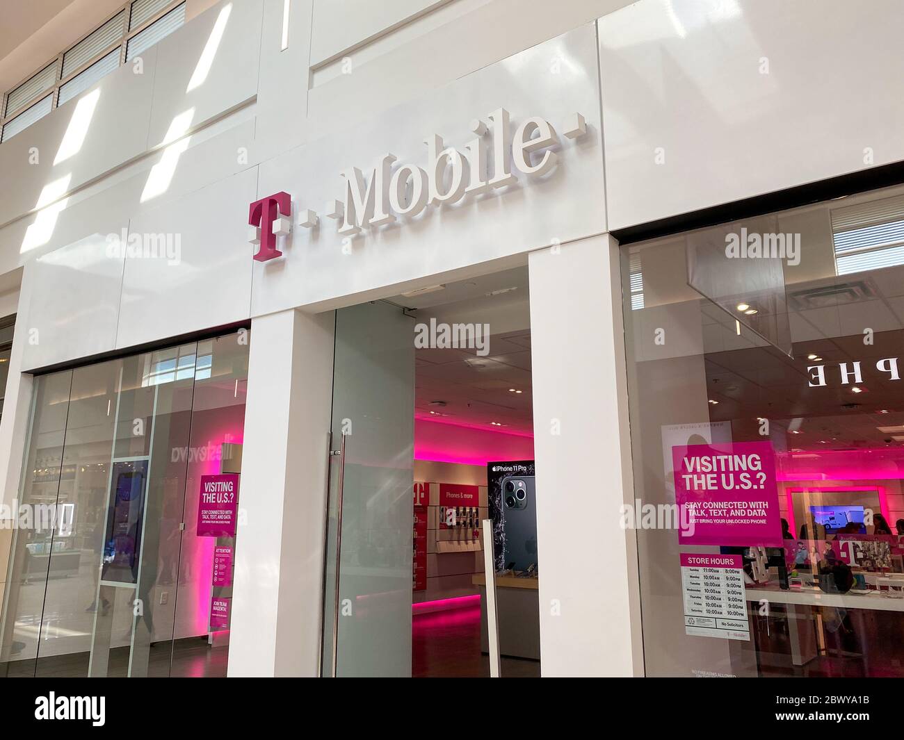 Orlando FL USA 2 17 20 The T Mobile - Orlandoflusa 21720 The T Mobile Storefront At The Millenia Mall In Orlando Florida 2BWYA1B