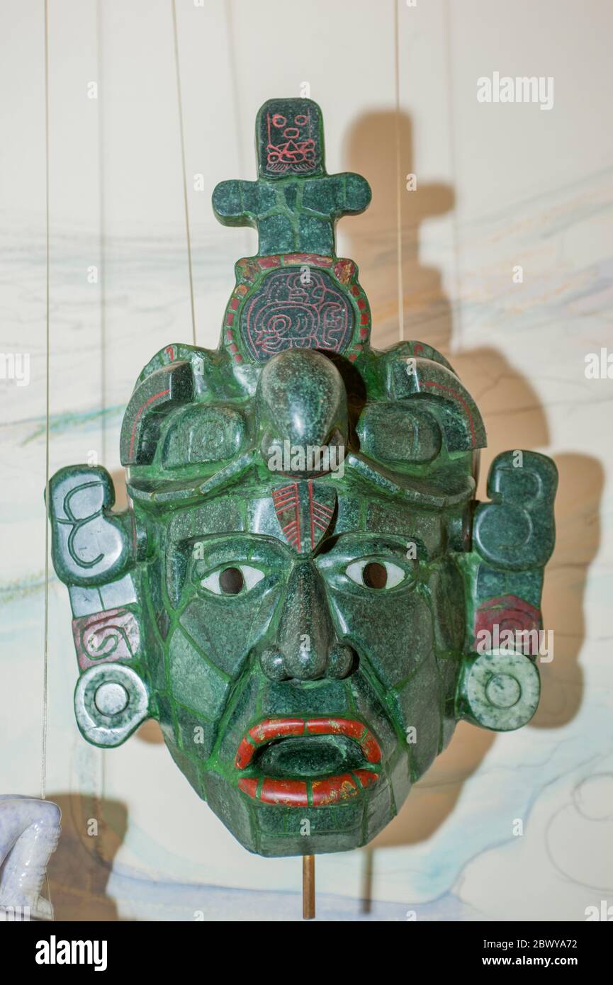 A Mayan Jade artifact at the Casa del Jade (Jade Museum) in Antigua,  Guatemala Stock Photo - Alamy