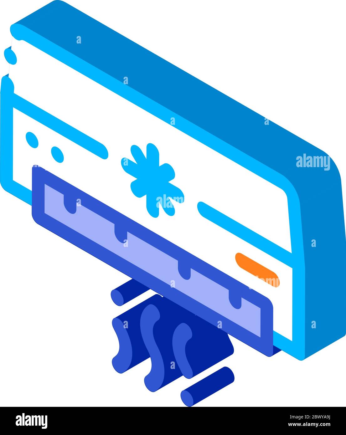 Air Conditioner Cooling Power Technology Vector Stock Vector