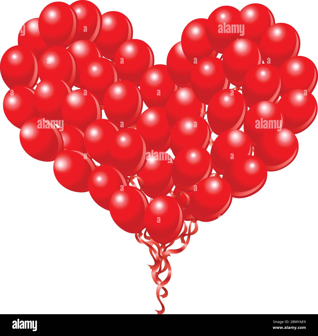 Heart of balloons Stock Vector Image & - Alamy