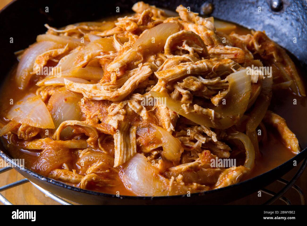 Authentic mexican chicken tinga Stock Photo